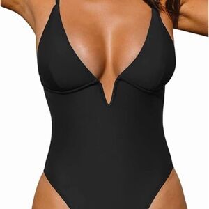 Cupshe black sexy one piece